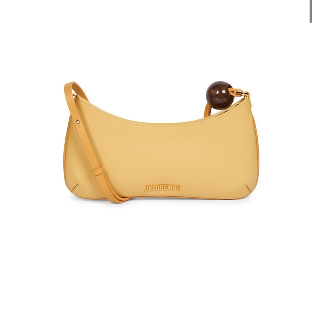 Brand new Jacquemus Yellow Le Raphia 'Le Bisou Perle' Bag